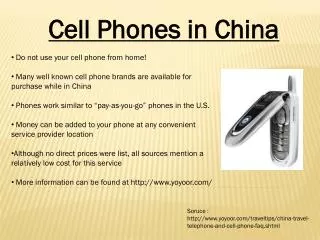 Cell Phones in China