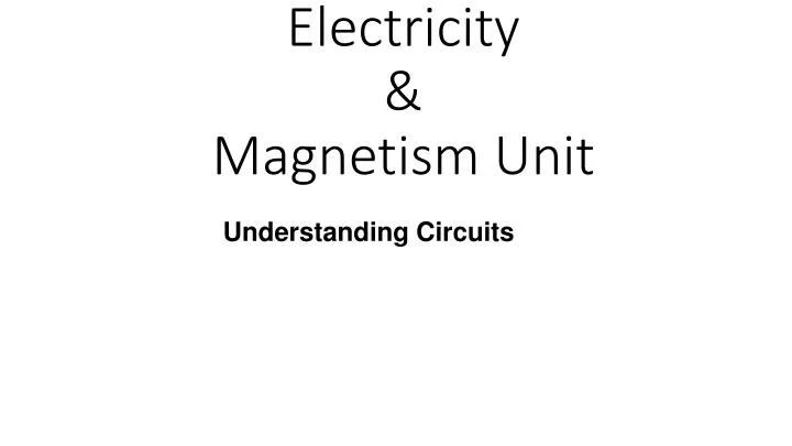 electricity magnetism unit