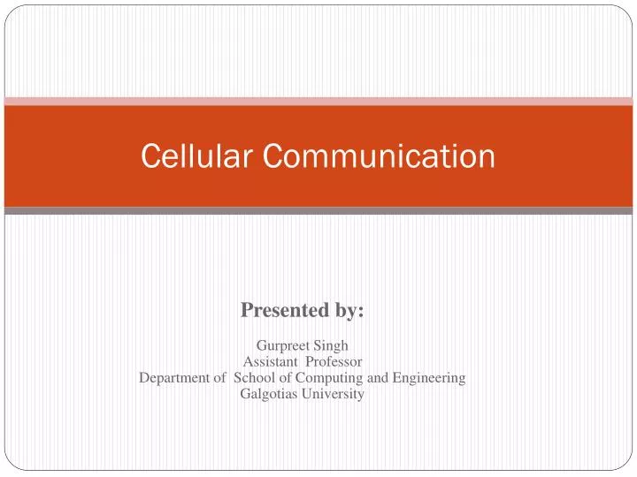 cellular communication