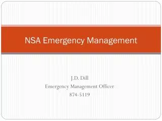 NSA Emergency Management