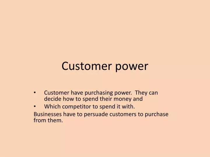 customer power