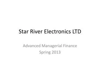 Star River Electronics LTD