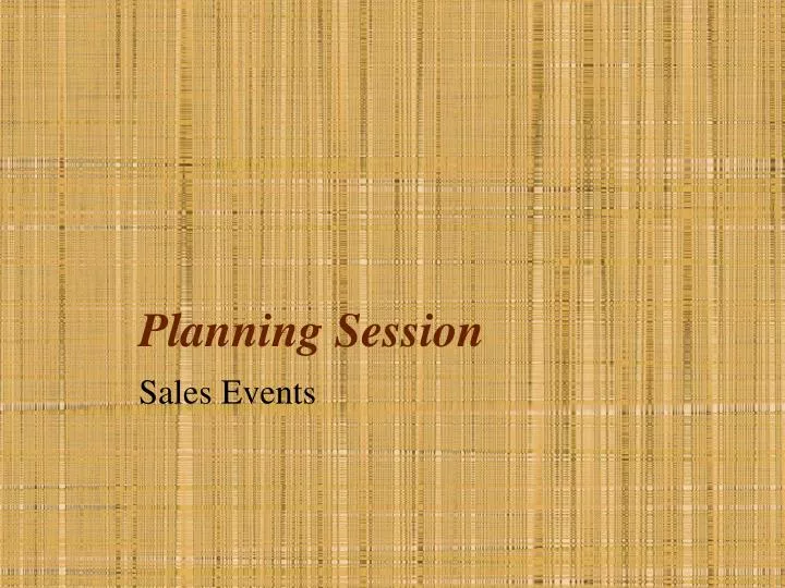 planning session