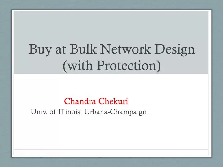 buy at bulk network design with protection