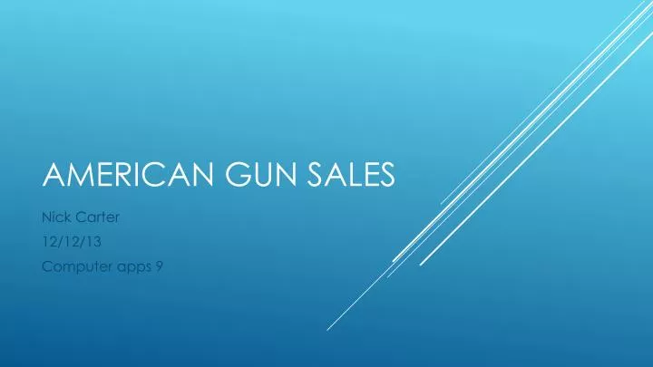 american gun sales