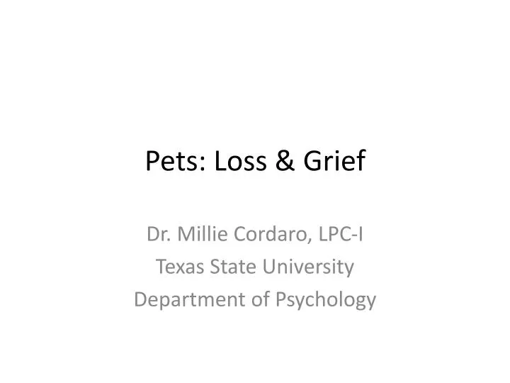 pets loss grief