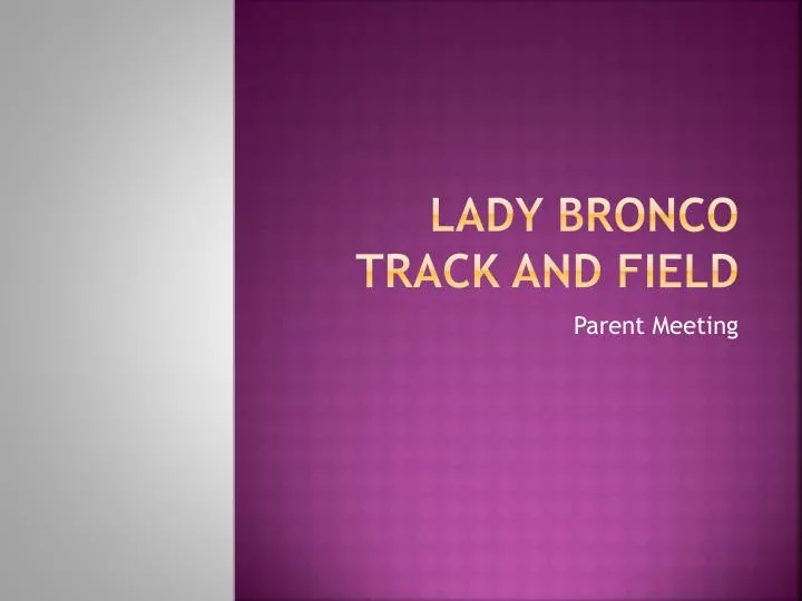 lady bronco track and field