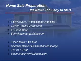 Home Sale Preparation: It’s Never Too Early to Start