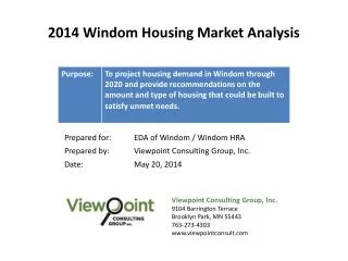 2014 Windom Housing Market Analysis
