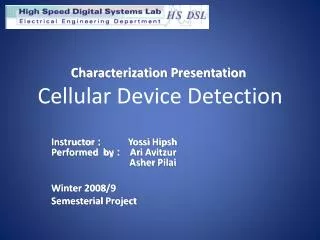 Characterization Presentation Cellular Device Detection