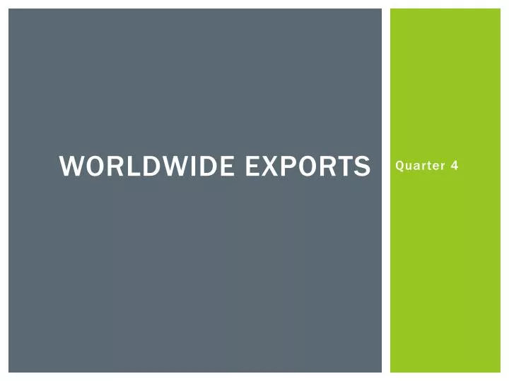 worldwide exports