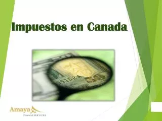 Impuestos en Canada