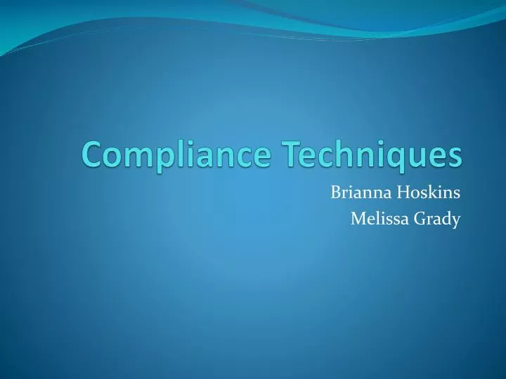 compliance techniques