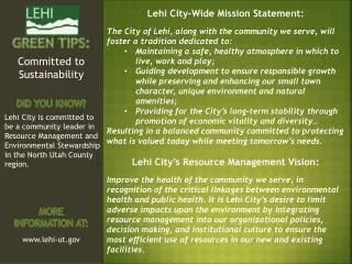 Lehi Green Tips: