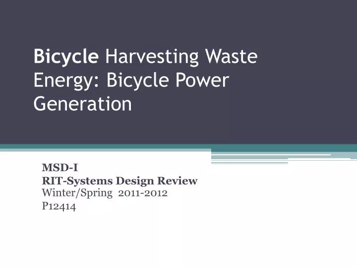 bicycle harvesting waste energy bicycle power generation