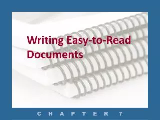Writing Easy-to-Read Documents