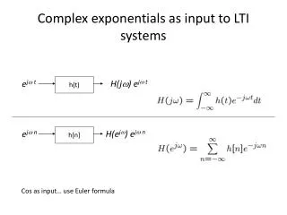 Complex exponentials as input to LTI systems