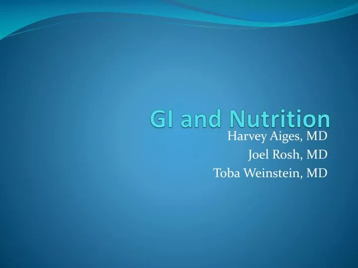 gi and nutrition