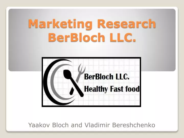 marketing research berbloch llc