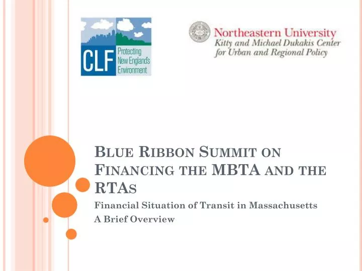 blue ribbon summit on financing the mbta and the rtas