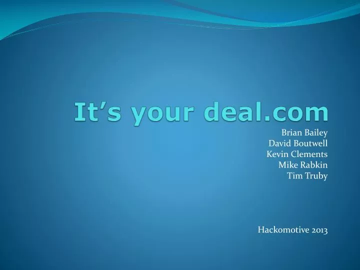 it s your deal com