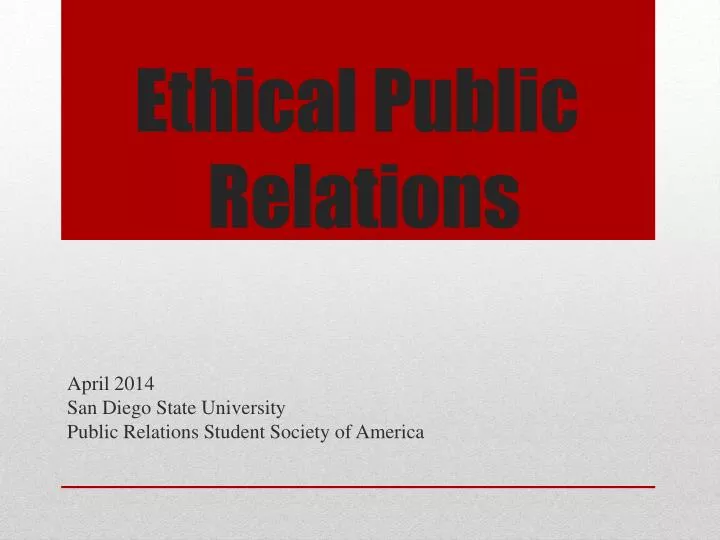 ethical public relations