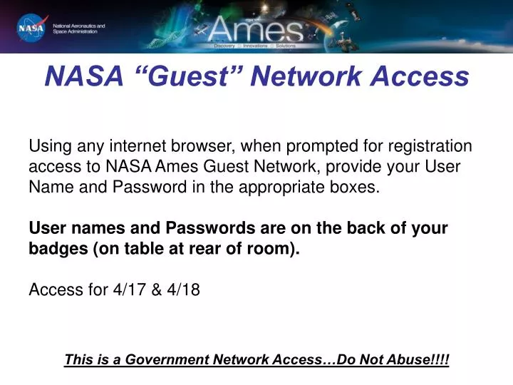 nasa guest network access