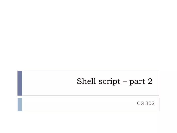 shell script part 2