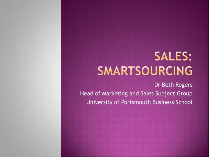 sales smartsourcing