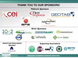 THANK YOU TO OUR SPONSORS!