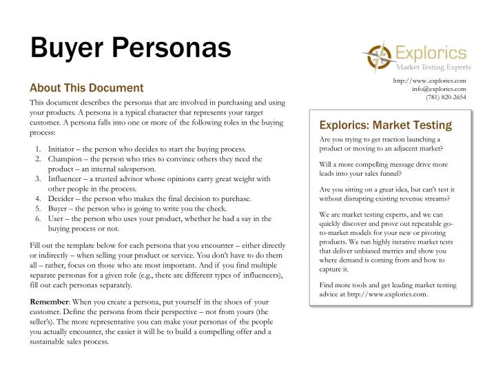 buyer personas