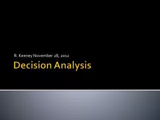 Decision Analysis