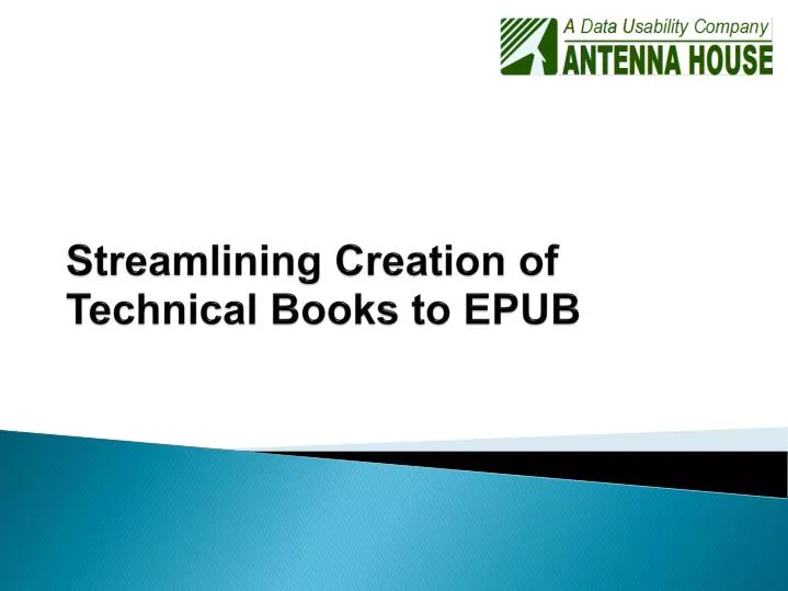 streamlining creation of technical books to epub
