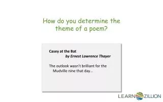How do you determine the theme of a poem?