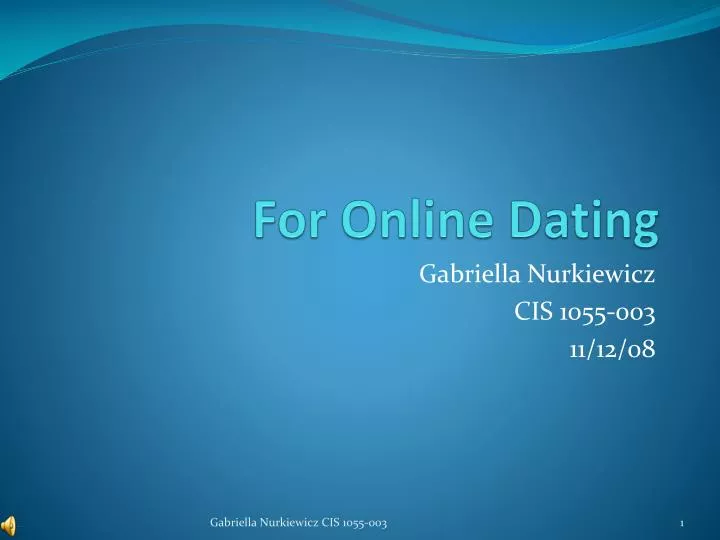 for online dating