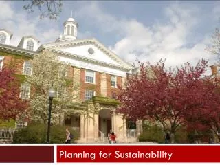 Planning for Sustainability