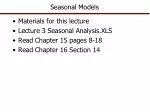 Seasonal Models - slide 1