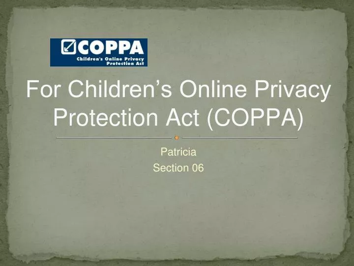 for children s online privacy protection act coppa