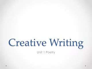 Creative Writing