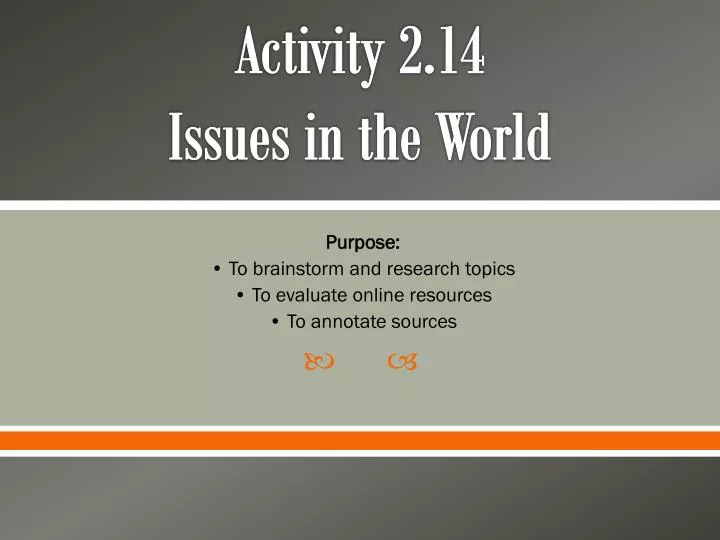 activity 2 14 issues in the world