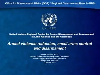 United Nations Regional Centre for Peace, Disarmament and Development in Latin America and the Caribbean