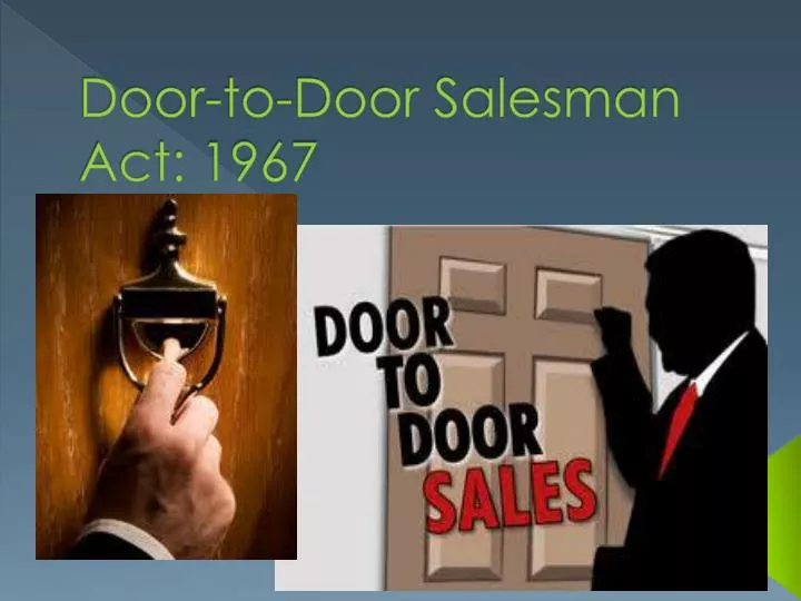 door to door salesman act 1967