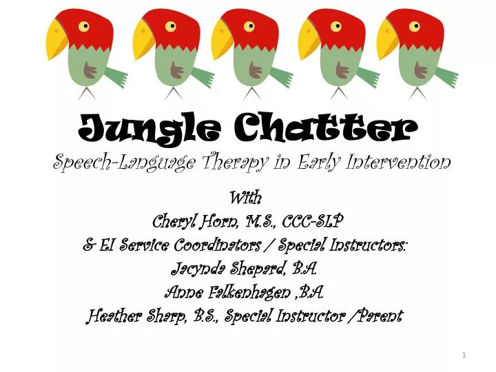 jungle chatter speech language therapy in early intervention