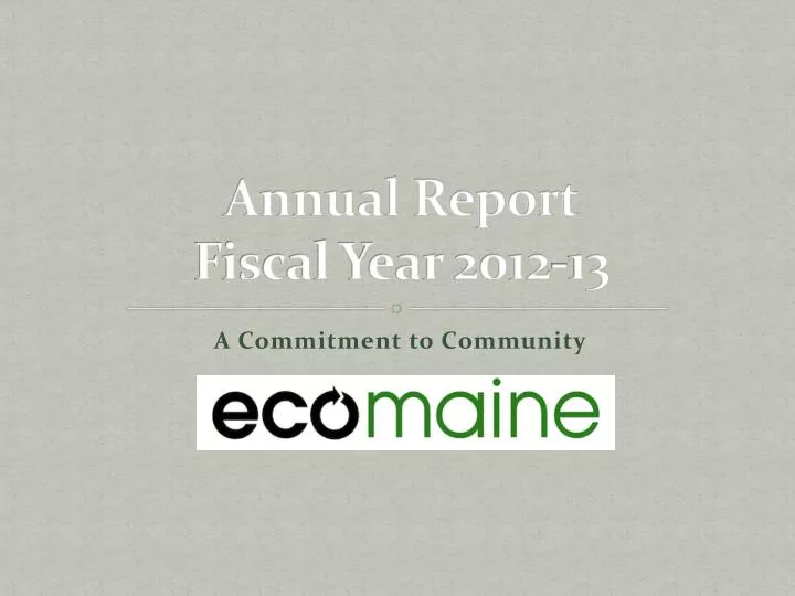annual report fiscal year 2012 13