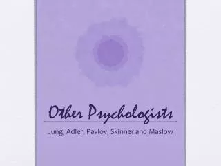 Other Psychologists