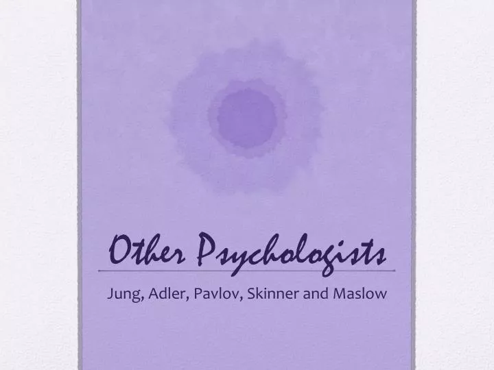 other psychologists