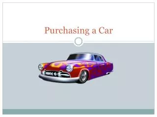 Purchasing a Car