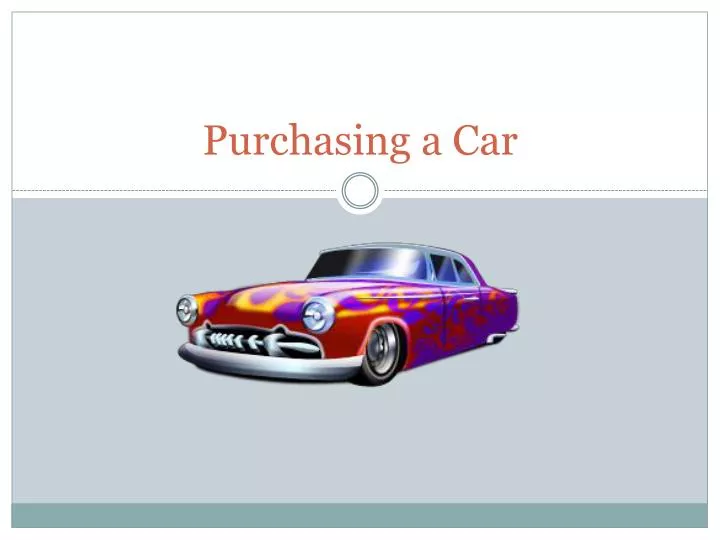 purchasing a car