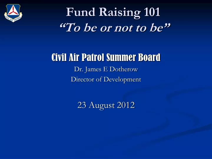 fund raising 101 to be or not to be