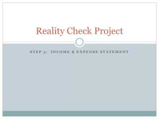Reality Check Project